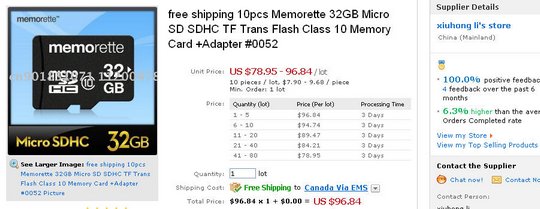 aliexpress Memorette Micro SD SDHC Cards Cheap