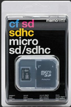 Memorette Micro SD SDHC Card Packaging